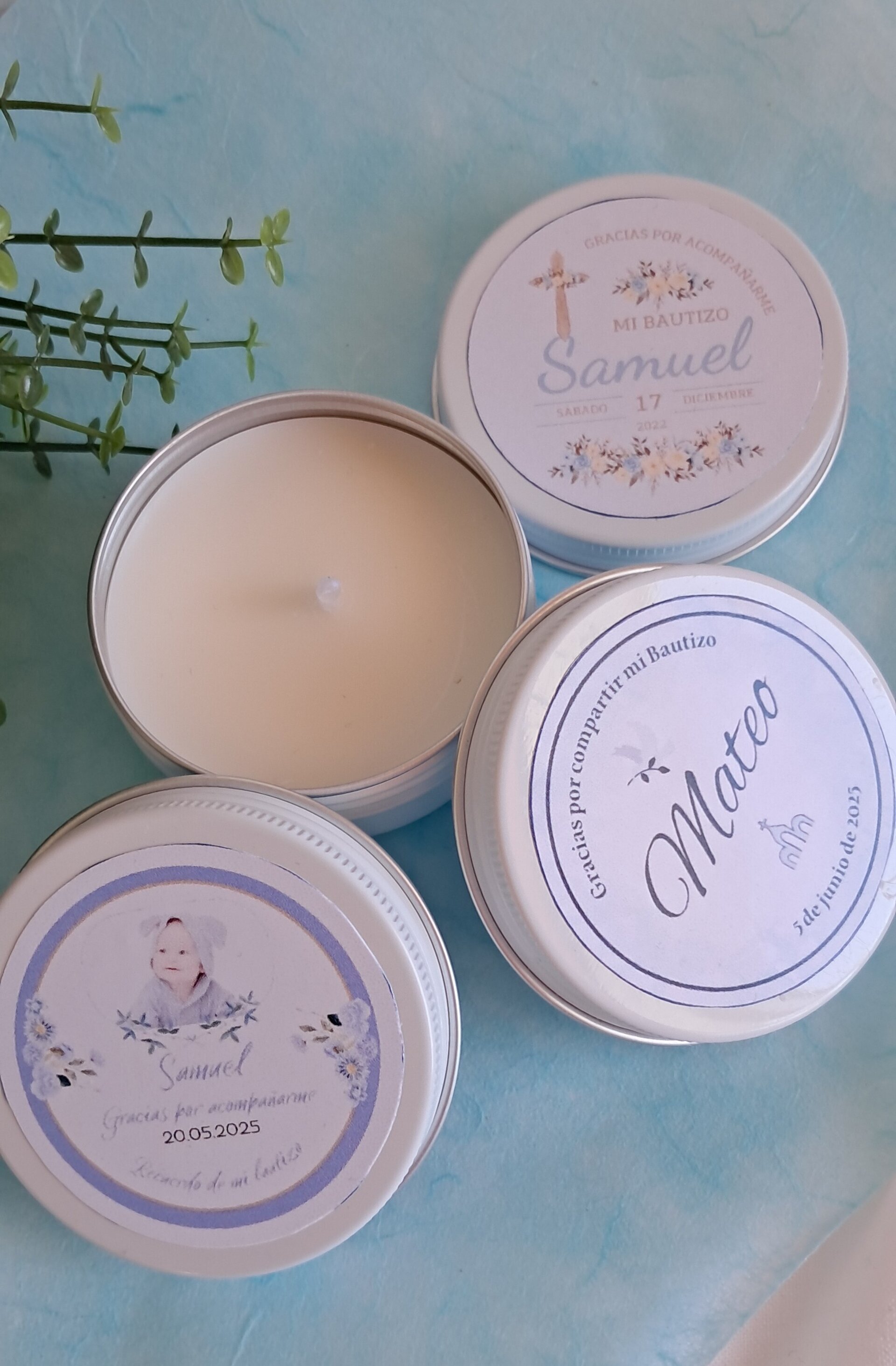 Vela LATA BAUTIZO  PERSONALIZADA - 5