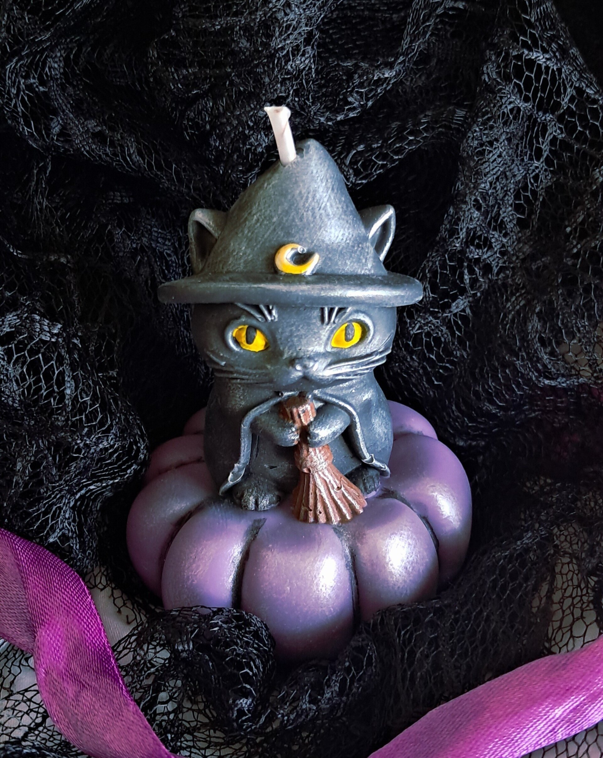 Vela GATO CALABAZA - 3