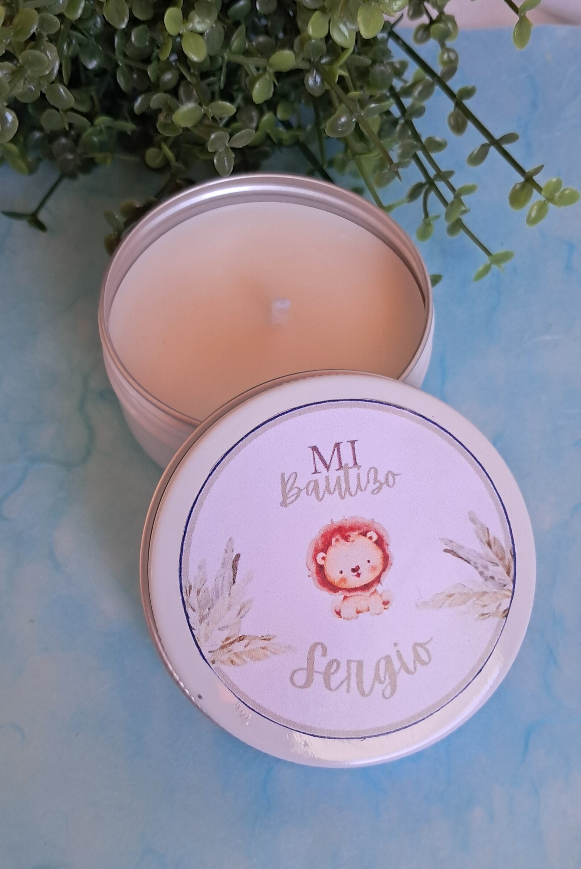 Vela LATA BAUTIZO  PERSONALIZADA - 4